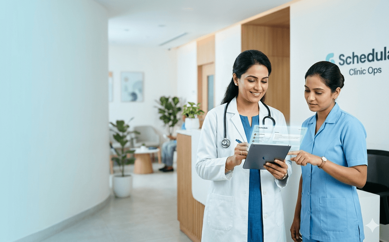 Schedula clinic workflow support visual